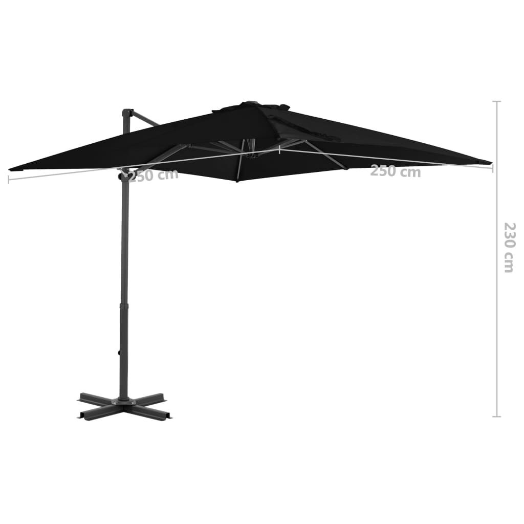 Zweefparasol 250x250 Zwart - 46% Korting! (Geretourneerd)