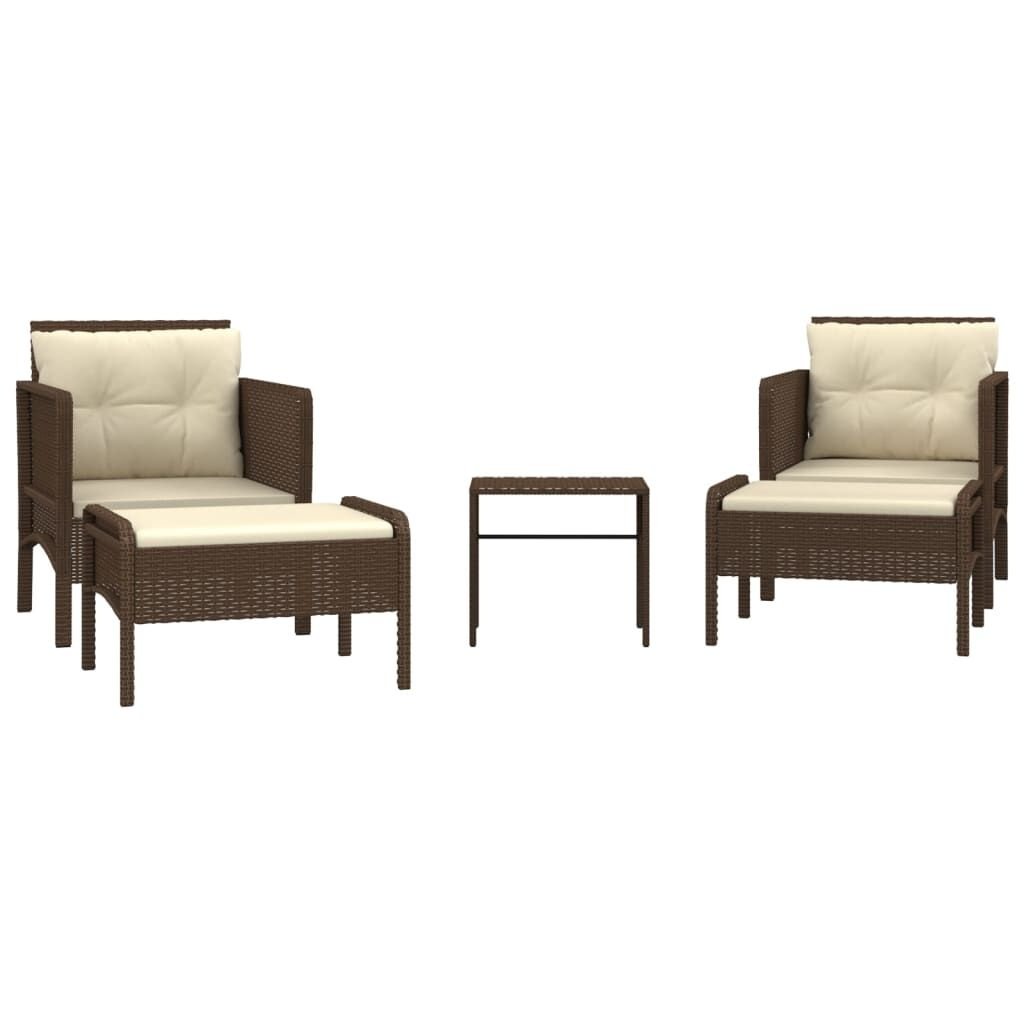 VidaXL Loungeset 5-delig Bruin -51%! Topdeal!