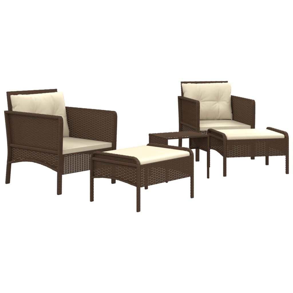 VidaXL Loungeset 5-delig Bruin -51%! Topdeal!