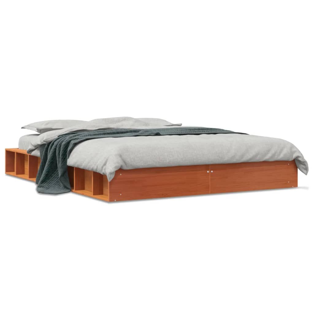 Grenen Bedframe 120x190 cm Wasbruin - 40% Korting!