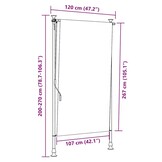 vidaXL Rolgordijn Buiten 120x270 Geel/Wit - 35% Korting!