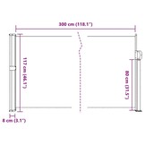VidaXL Uittrekbaar Windscherm 117x300cm Antraciet - 40% Korting!