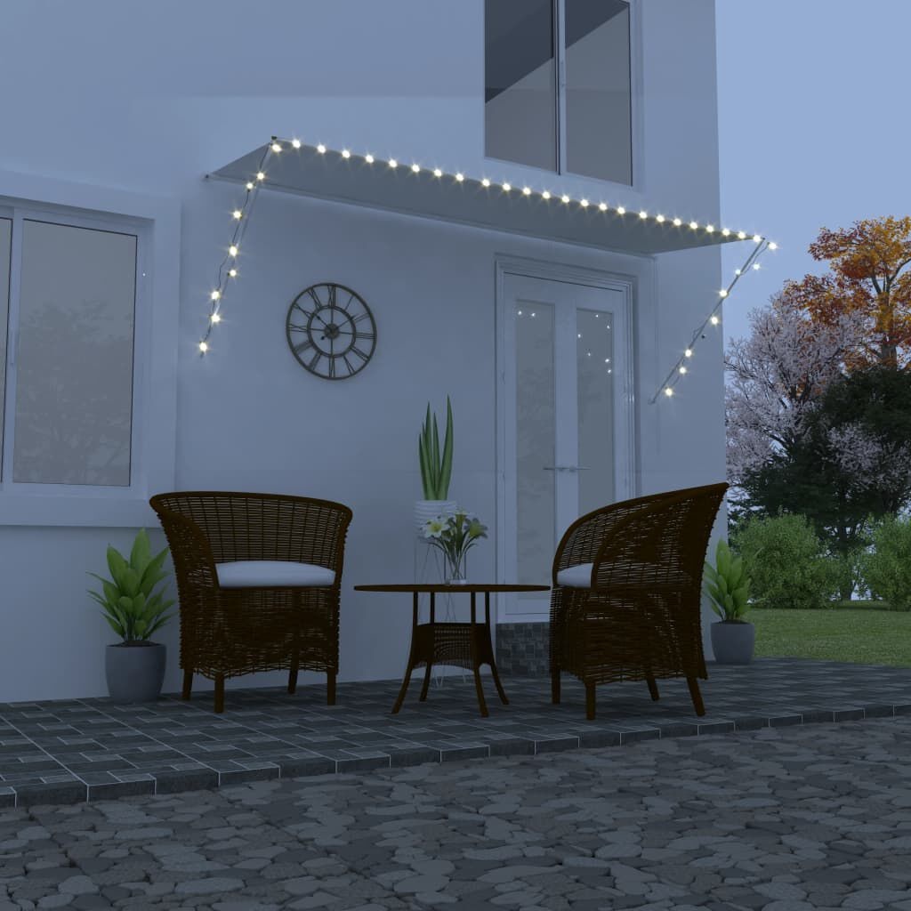 VidaXL Luifel 300x150cm Crème met LED - 46% Korting!