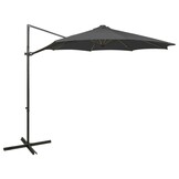 vidaXL Zweefparasol LED 300cm Antraciet - 35% Korting!