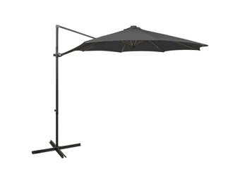 vidaXL Zweefparasol LED 300cm Antraciet - 35% Korting!