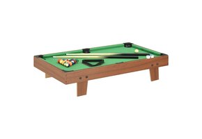 Mini Pooltafel 92cm - Bruin/Groen - Zo Goed Als Nieuw! -53%