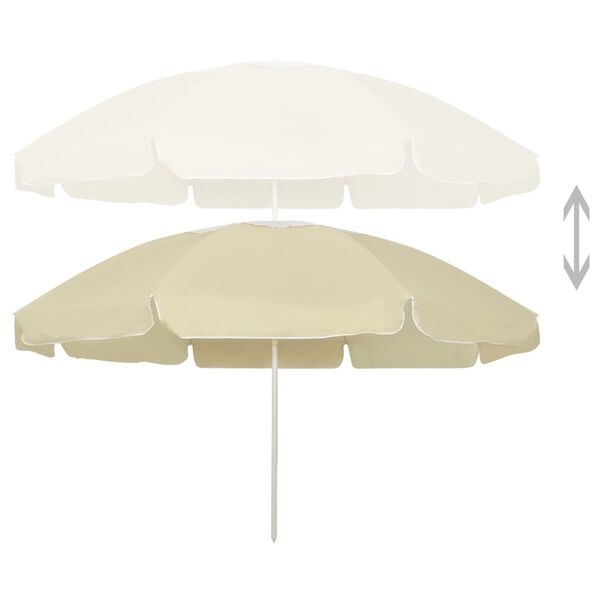 Strandparasol 240cm Zandgeel - 46% Korting! (Geretourneerd)