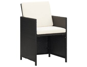 vidaXL Tuinstoelen 2 st Zwart Rattan + Kussens -47%