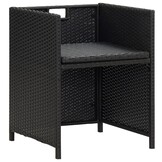 vidaXL Tuinstoelen 2 st Zwart Rattan + Kussens -47%
