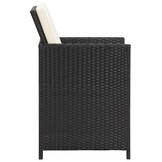 vidaXL Tuinstoelen 2 st Zwart Rattan + Kussens -47%