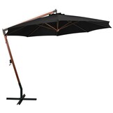 Zweefparasol Vurenhout Zwart 3,5x2,9m - 62% Korting!