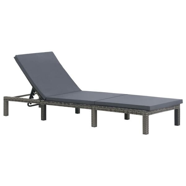 VidaXL Ligbed Antraciet met Kussen - 61% Korting!