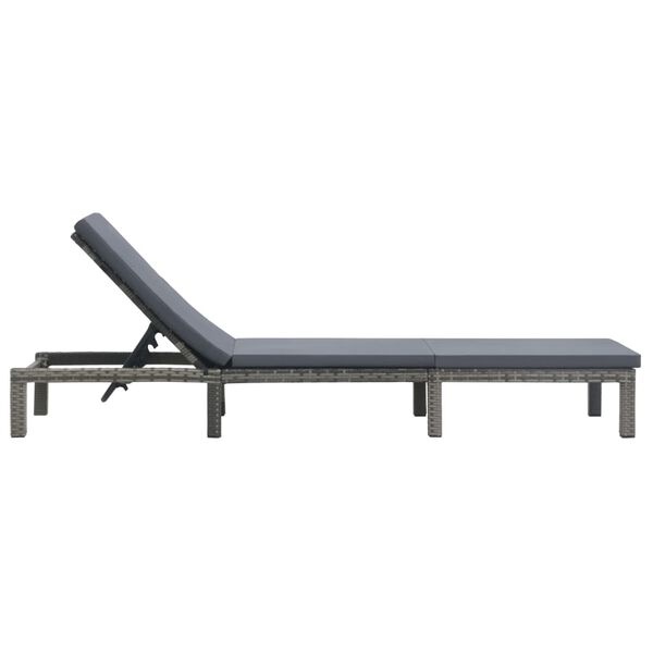 VidaXL Ligbed Antraciet met Kussen - 61% Korting!