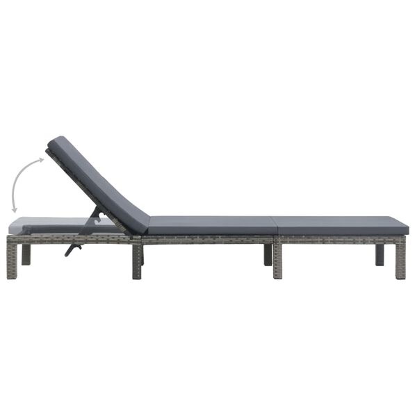 VidaXL Ligbed Antraciet met Kussen - 61% Korting!