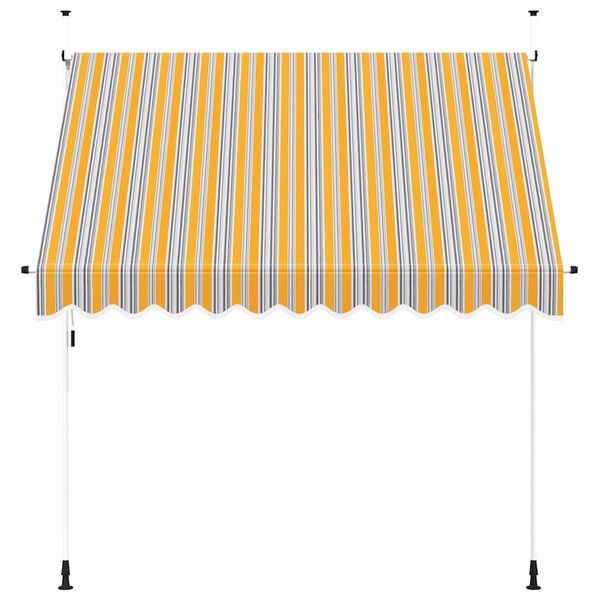 vidaXL Luifel 250cm Geel/Blauw - 61% Korting!