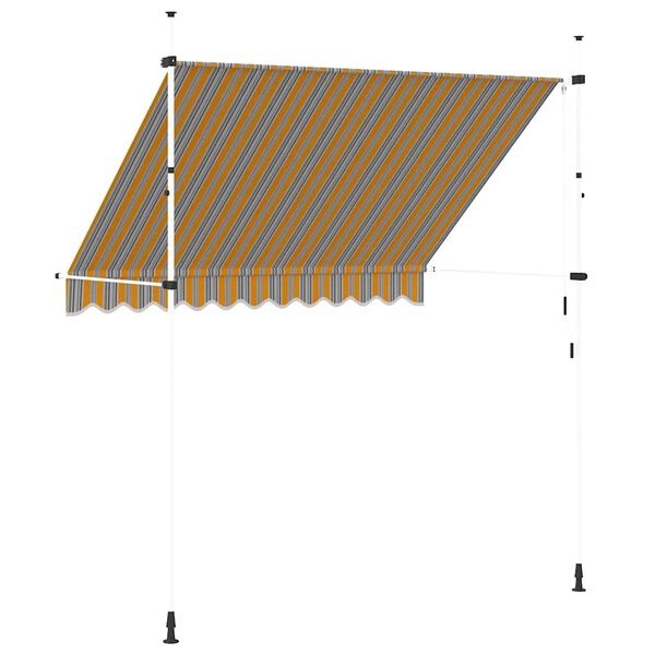 vidaXL Luifel 250cm Geel/Blauw - 61% Korting!
