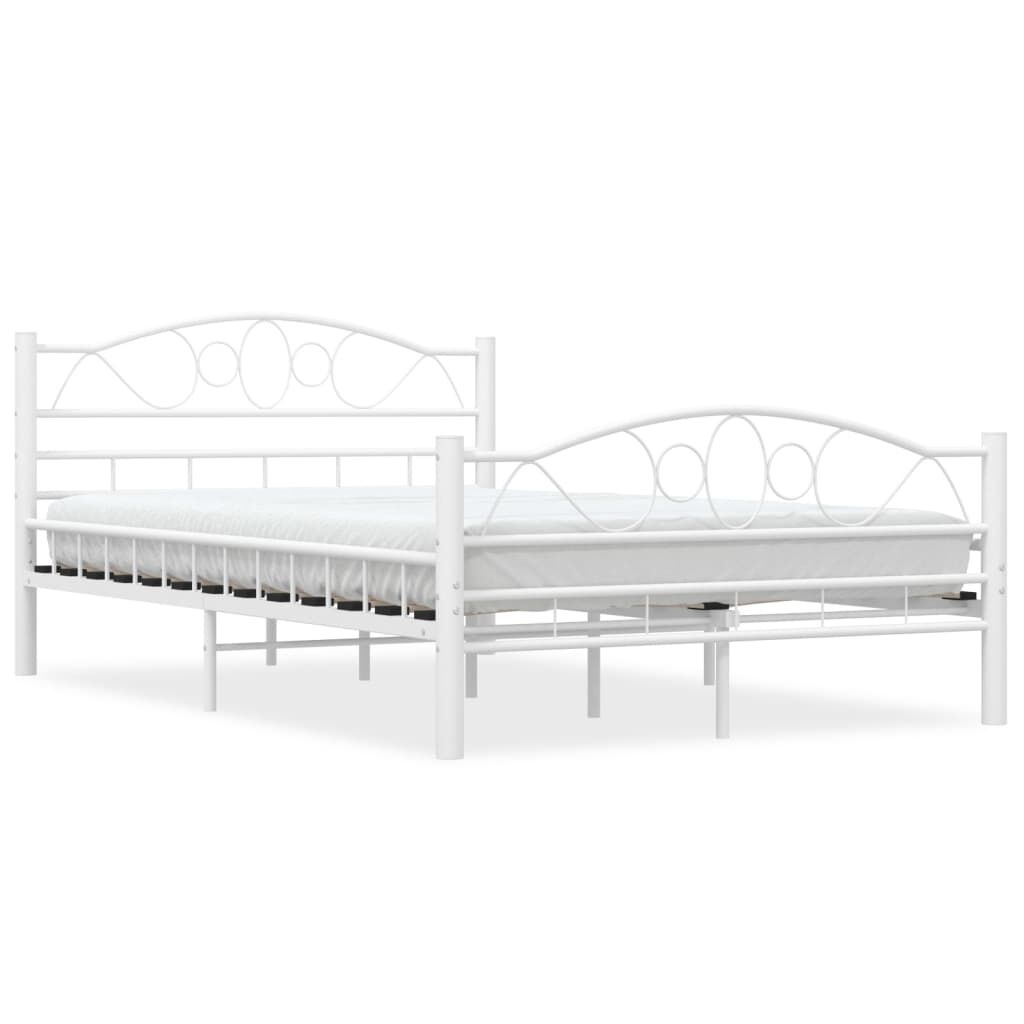vidaXL Bedframe 120x200 Wit - Zo Goed Als Nieuw! 40% Korting
