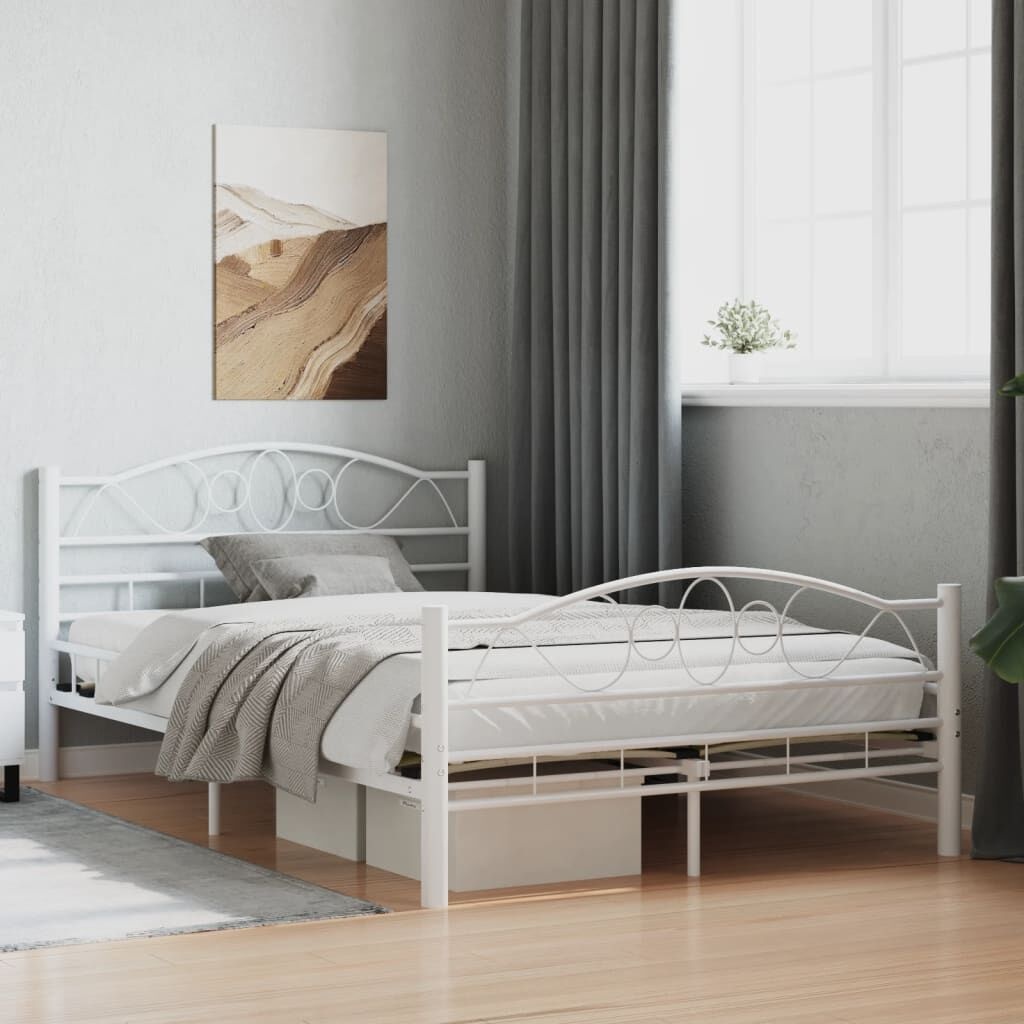 vidaXL Bedframe 120x200 Wit - Zo Goed Als Nieuw! 40% Korting