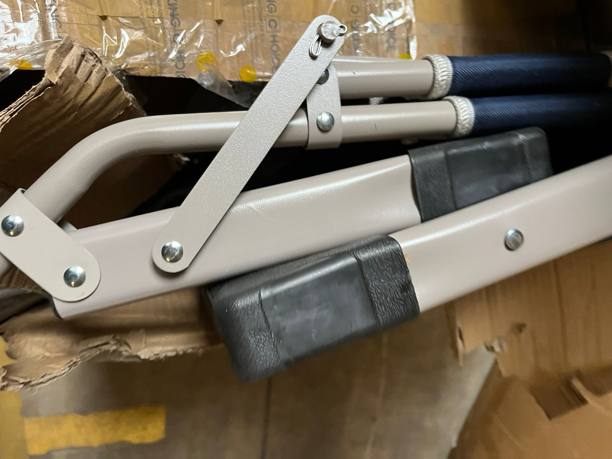 Tuinstoel Ligstoel 2in1 Marineblauw - Frame Schade - 76% Korting!