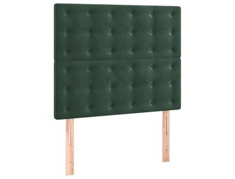 vidaXL Hoofdborden 2x Donkergroen Fluwelen Bed 100cm -51% Korting!