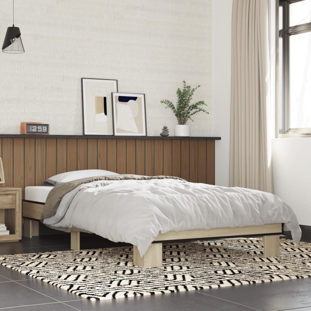 Bedframe Sonoma Eiken 100x200 - 47% Korting! Nieuw!