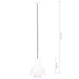 vidaXL Hanglamp Wit - E27, 28,5cm - 60% Korting! (Krasjes)