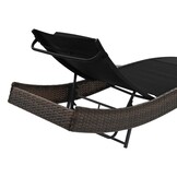 VidaXL Ligbed Bruin Rattan - 40% Korting! (ZGAN)