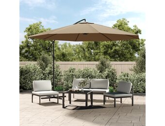 VidaXL Zweefparasol 350cm Taupe - 53% Korting!