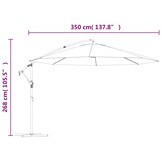 VidaXL Zweefparasol 350cm Taupe - 53% Korting!