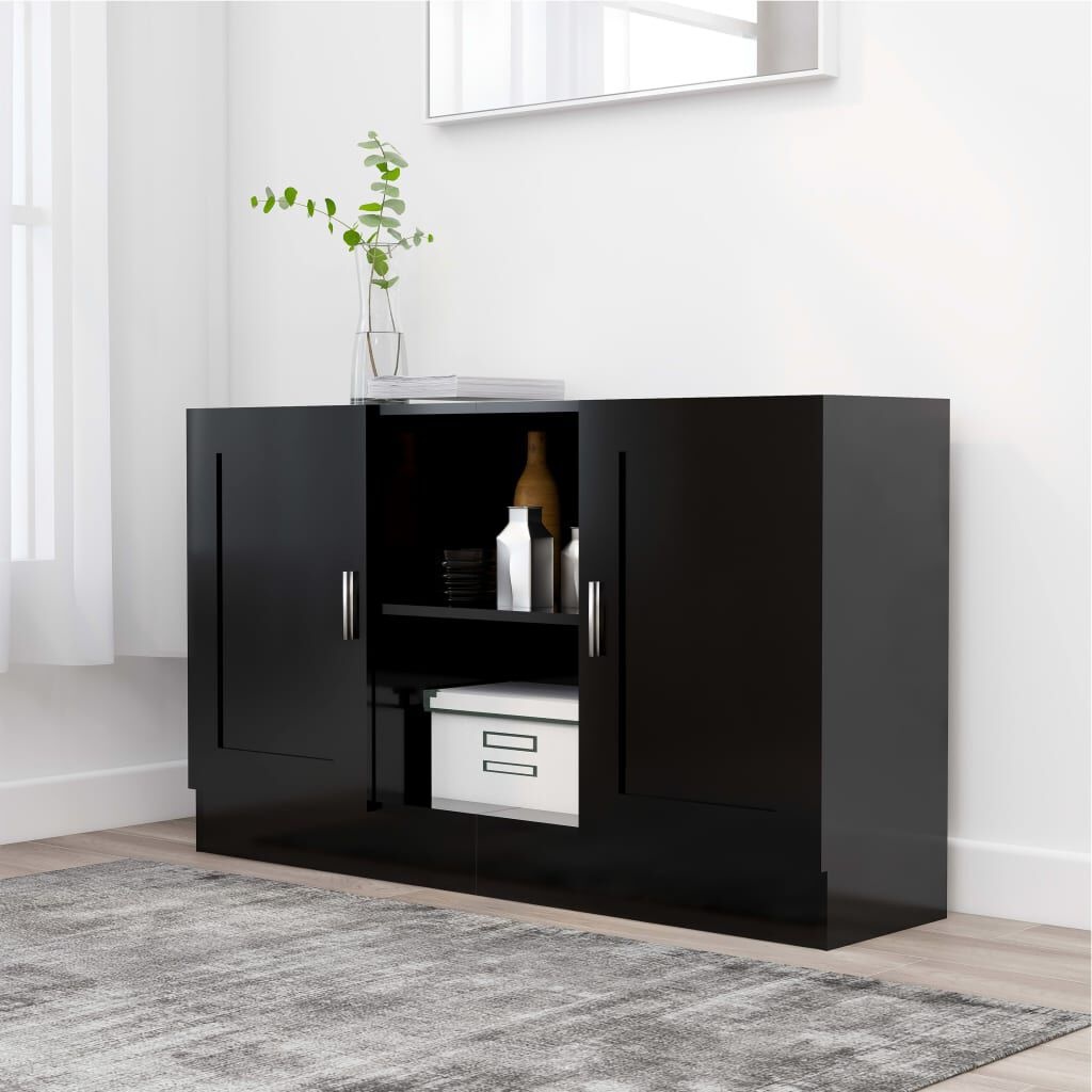 Dressoir Zwart 120cm - vidaXL - Krasjes - 55% Korting!