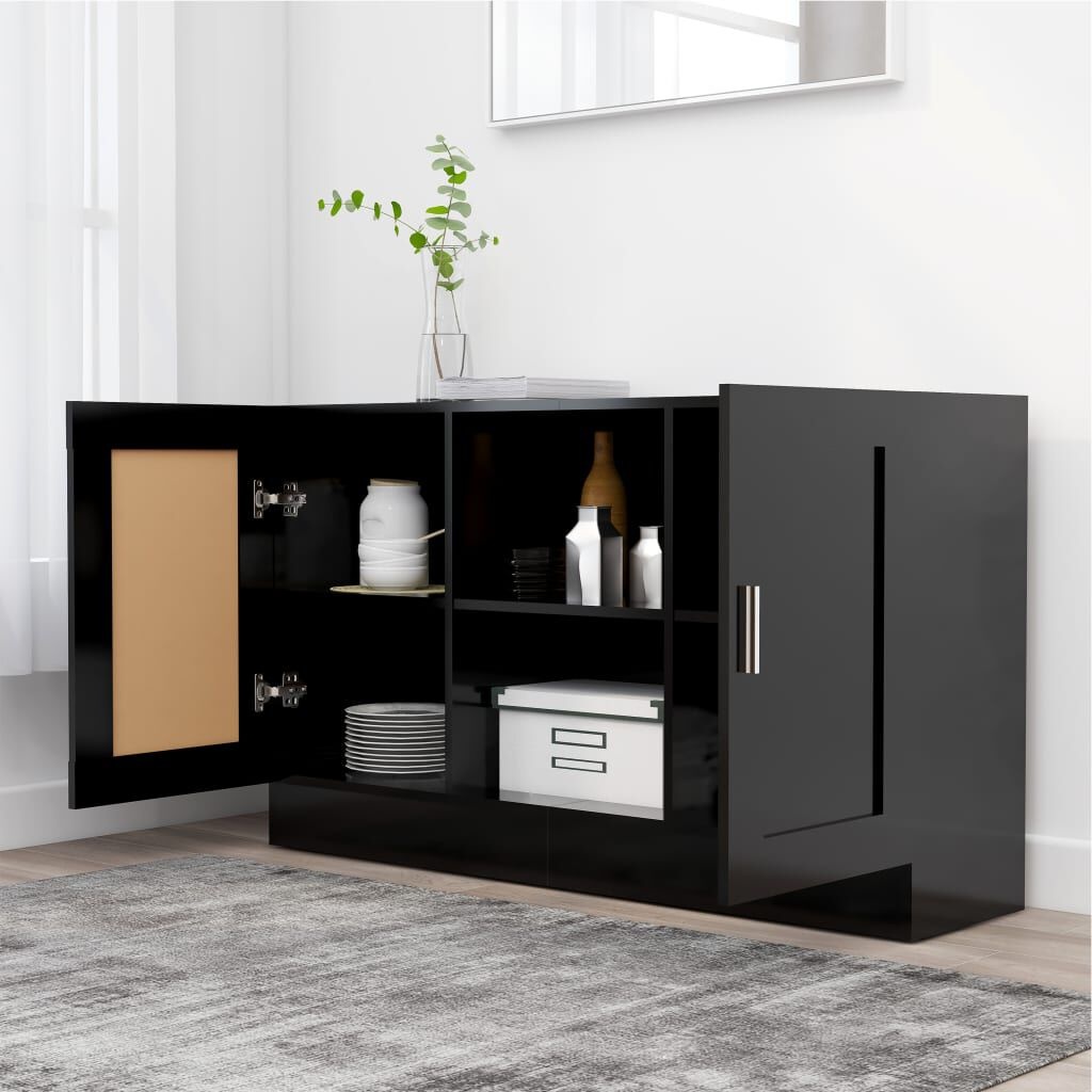 Dressoir Zwart 120cm - vidaXL - Krasjes - 55% Korting!