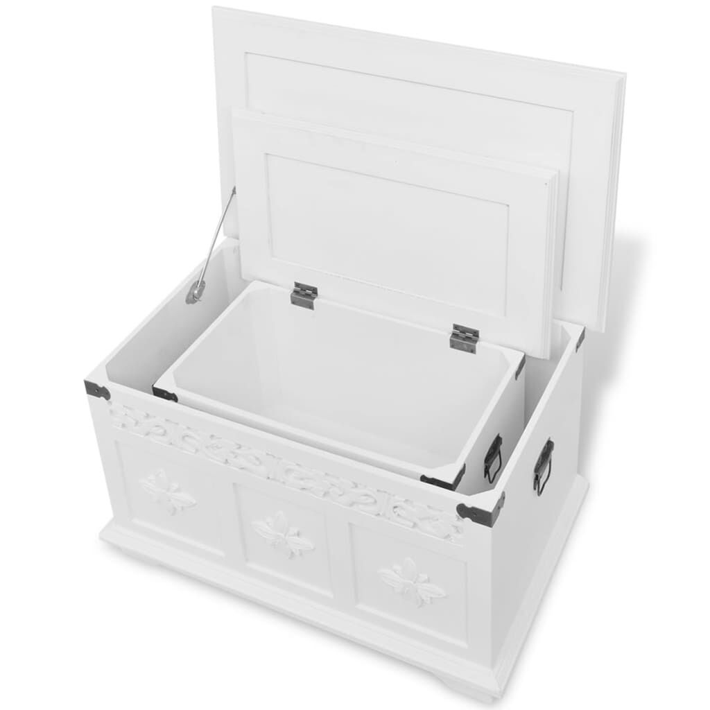 vidaXL Opbergkisten Set Wit (2 st) - 40% Korting!