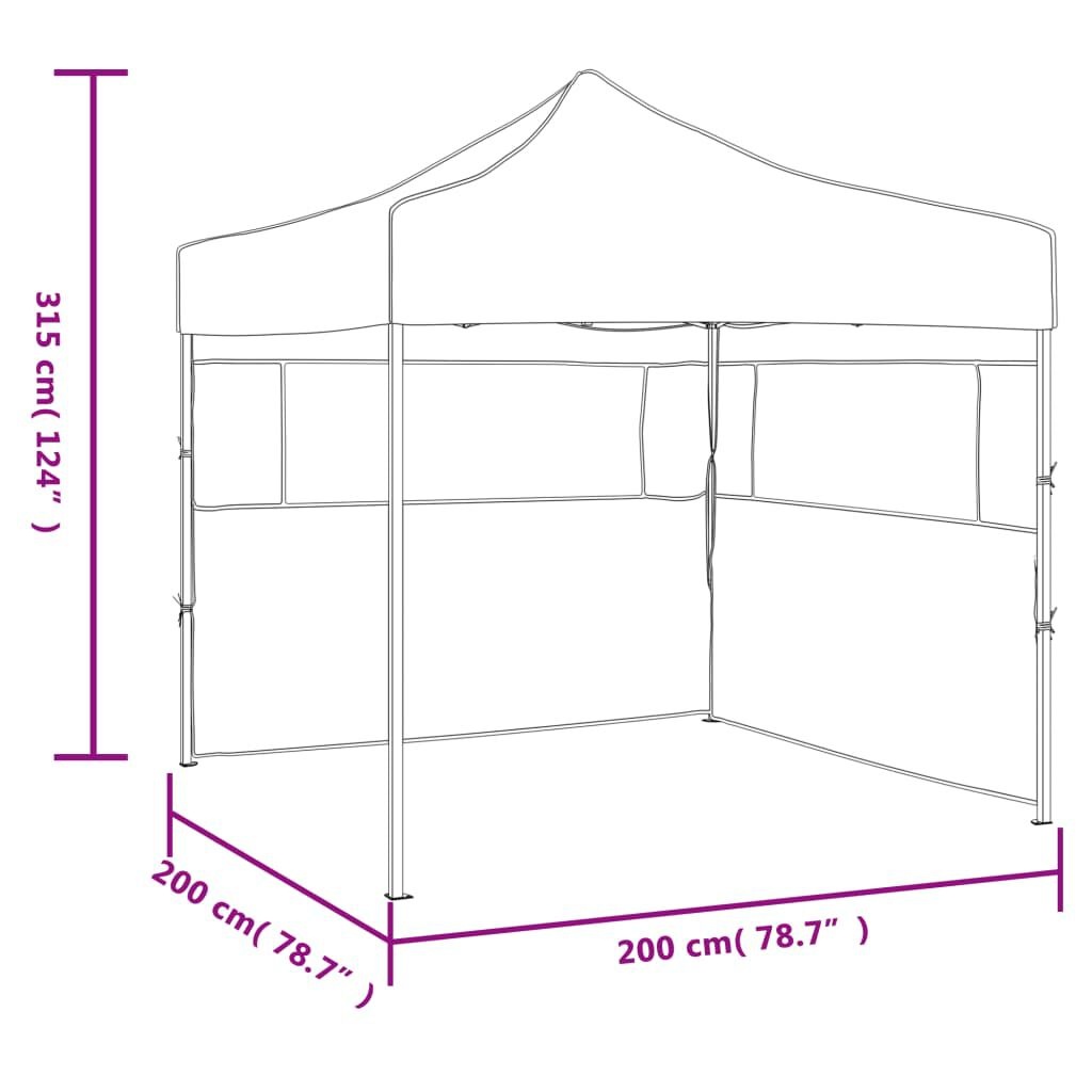Partytent 2x2m Crème - 55% Korting! (Kras op Zeil)