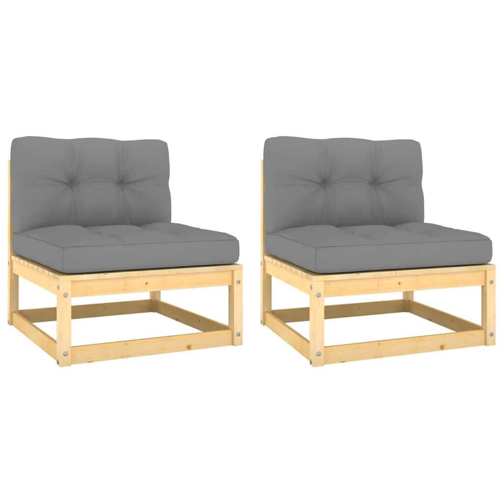 Tuinmiddenbank 2x Grenenhout Grijs -46%! Retourtje Deal