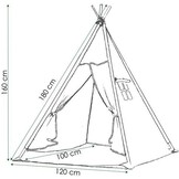 Tipi Tent Wigwam Beige/Grijs + Kussenhoezen -40%
