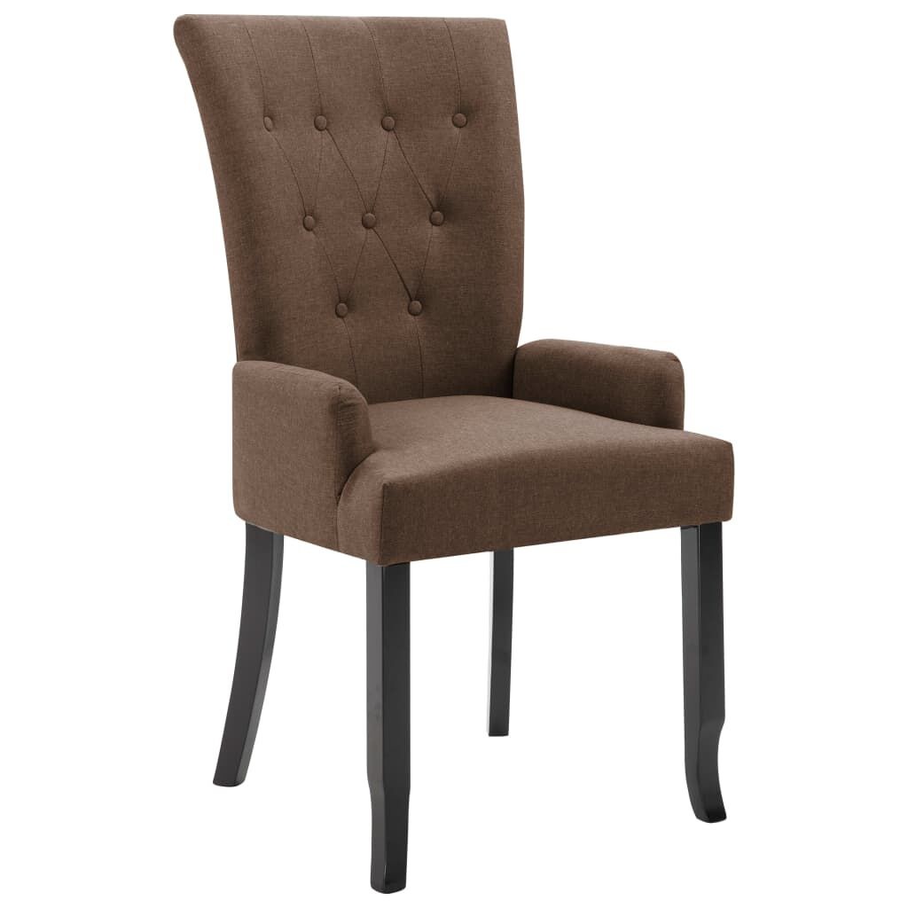vidaXL Eetkamerstoel Bruin met Armleuning - 60% Korting!