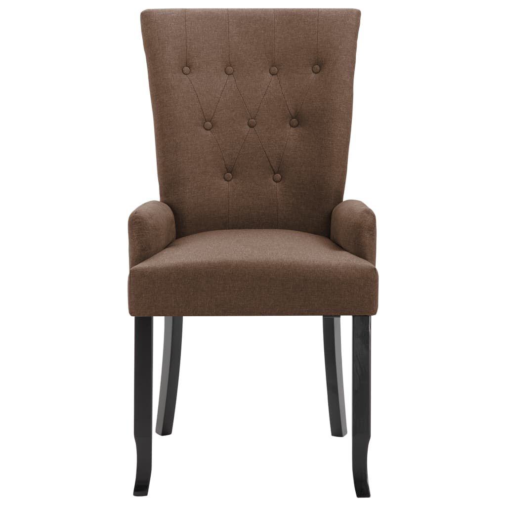 vidaXL Eetkamerstoel Bruin met Armleuning - 60% Korting!