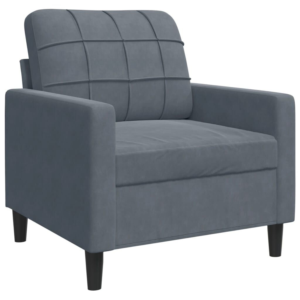 VidaXL Fauteuil Fluweel Donkergrijs -55% Korting!