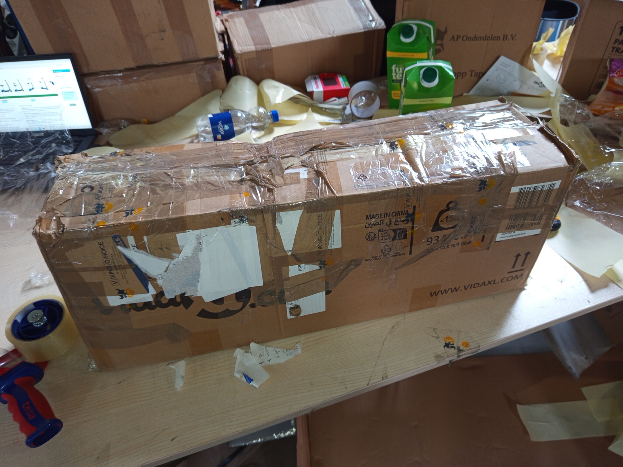 Elektrische Step met Zitje vidaXL Blauw - 55% Korting!