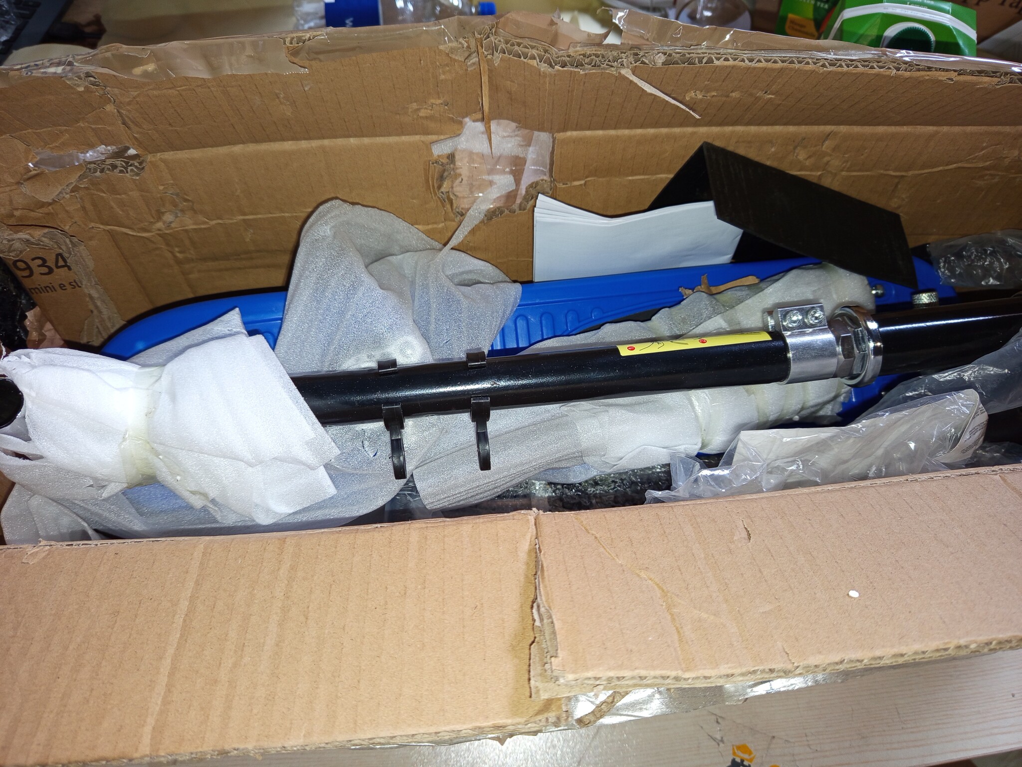 Elektrische Step met Zitje vidaXL Blauw - 55% Korting!