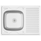 vidaXL RVS Gootsteen 80x60 - Topdeal! 35% Korting