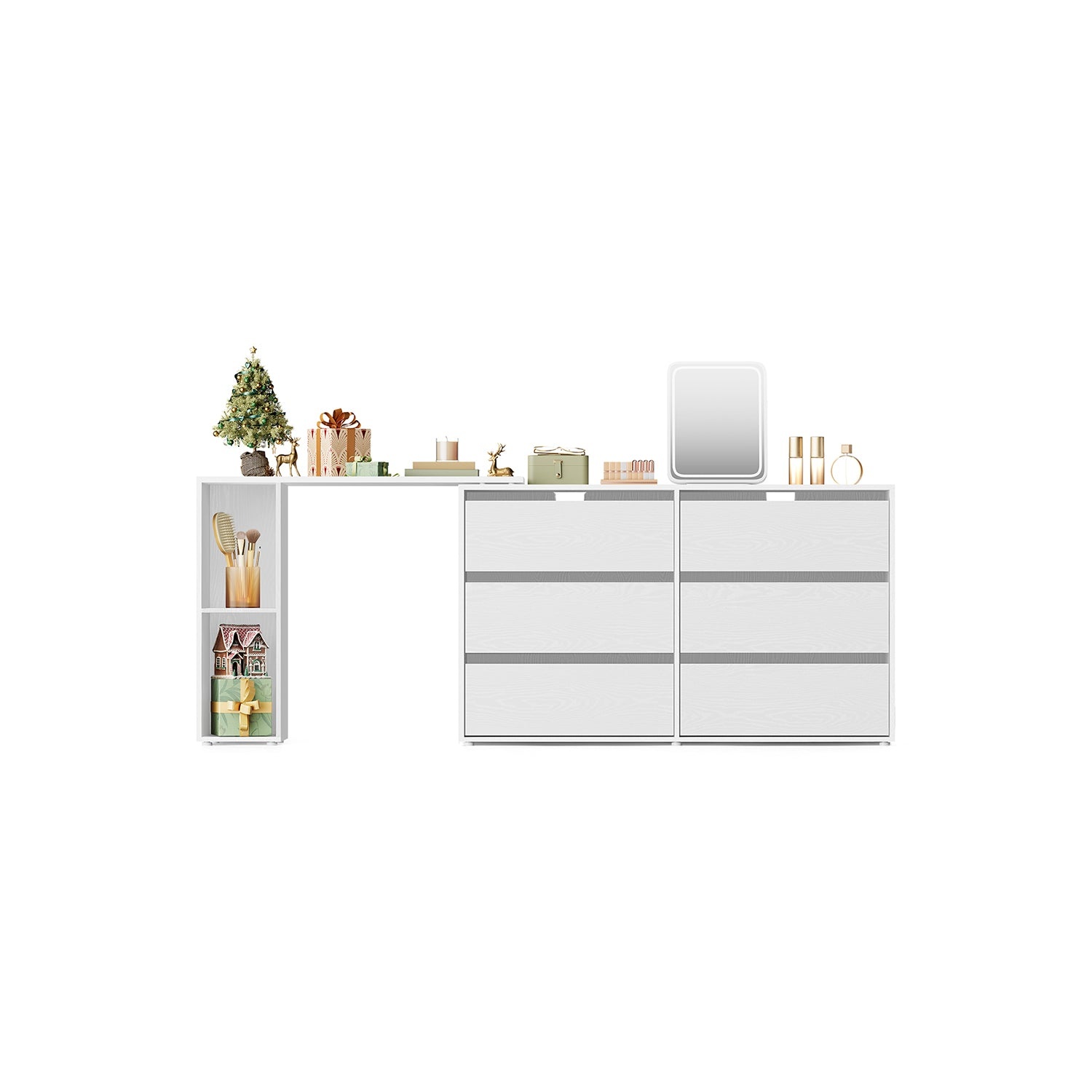 SONGMICS Kaptafel Wit - Eenvoudige Montage - 35% Korting!