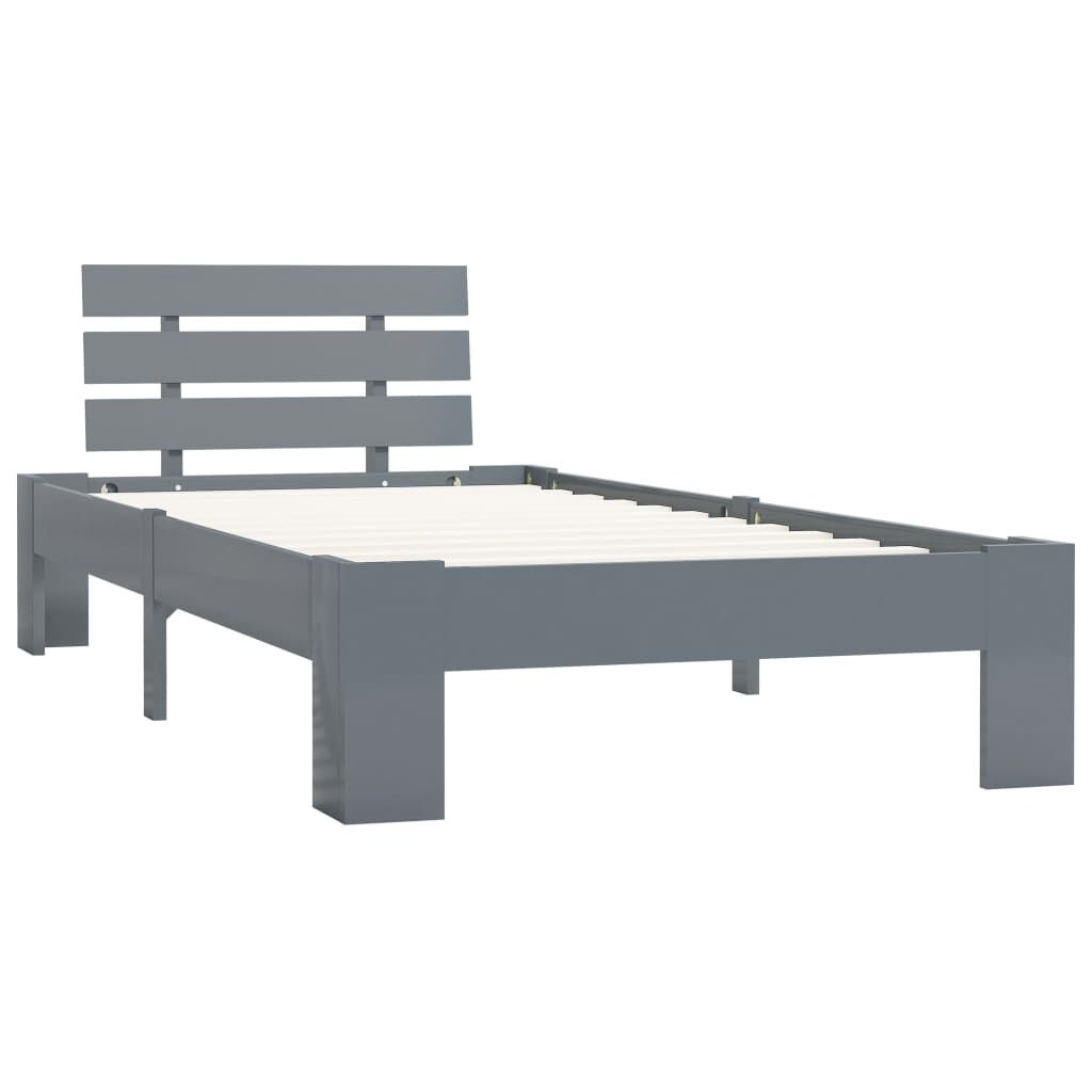 Grenen Bedframe 100x200 Grijs - 60% Korting! (Retour)