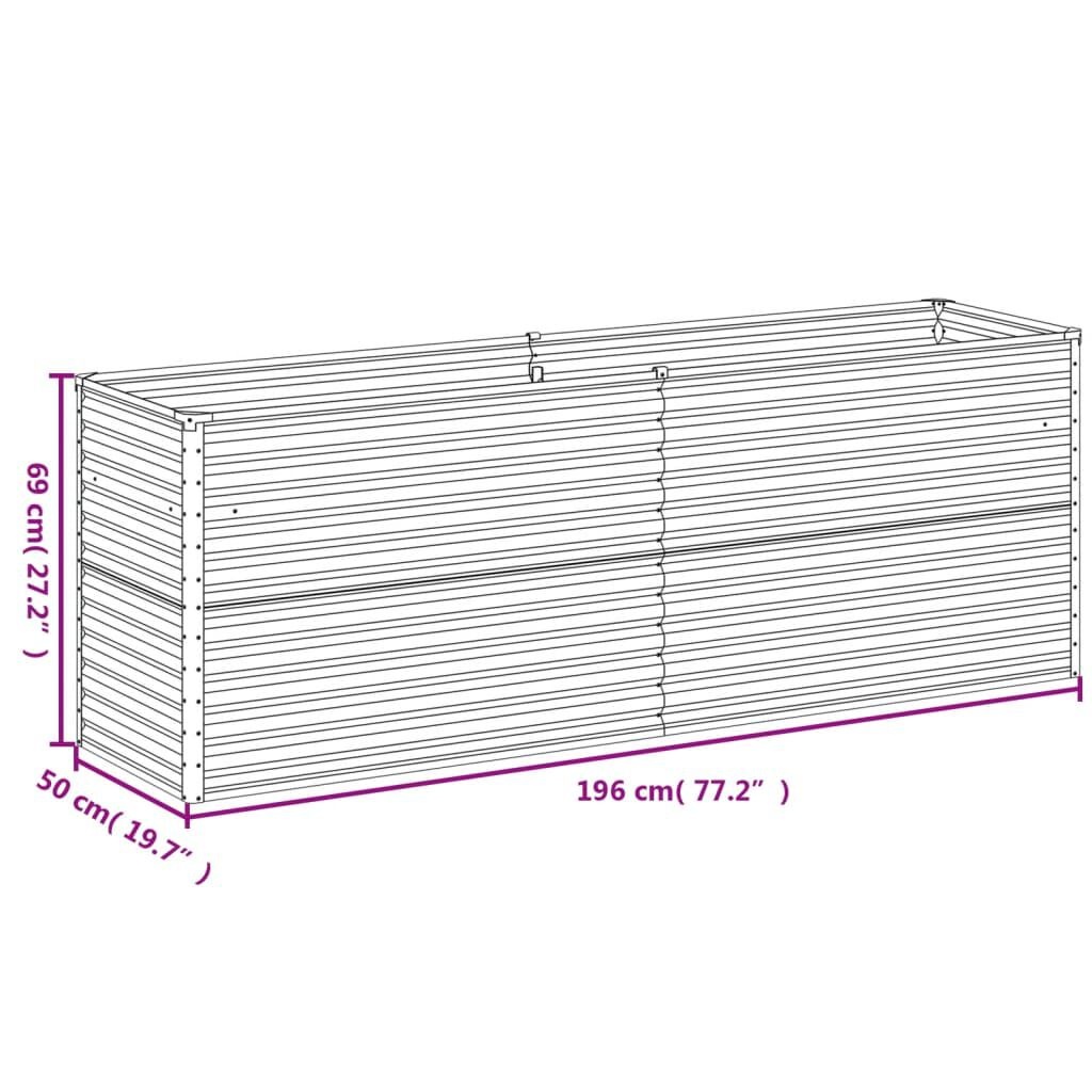 VidaXL Verhoogde Plantenbak Cortenstaal 196cm - 55% Korting!
