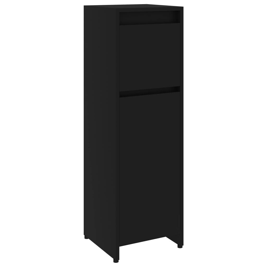 vidaXL Badkamerkast Zwart 30x30x95cm - 64% Korting!