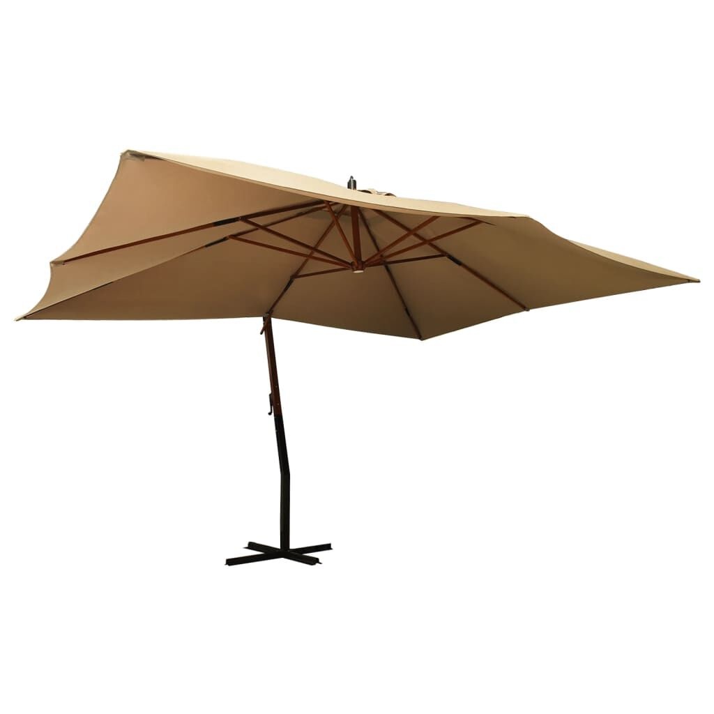 vidaXL Zweefparasol 400x300 Taupe -76% Korting! (Incompleet)