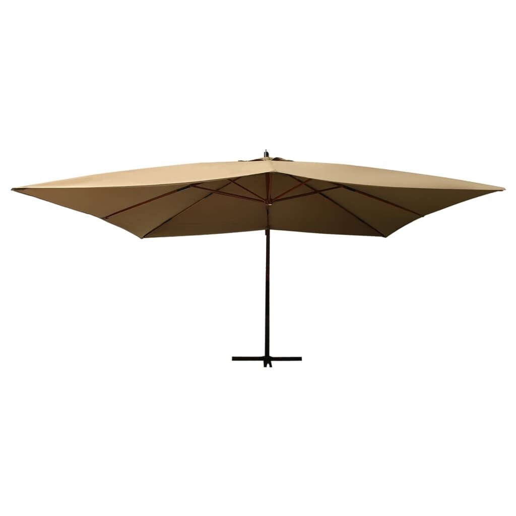 vidaXL Zweefparasol 400x300 Taupe -76% Korting! (Incompleet)