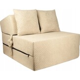 Luxe Logeermatras Beige 51% Korting! Opvouwbaar 200x70x15
