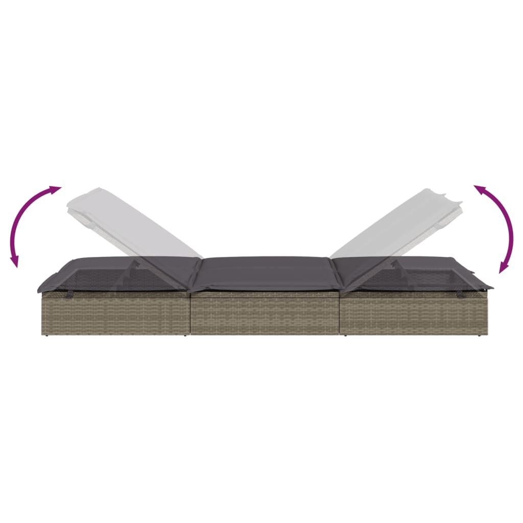 vidaXL Ligbed 2-persoons Grijs - 60% Korting!