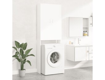 Wasmachinekast Wit 64x25,5x190cm - 55% Korting!